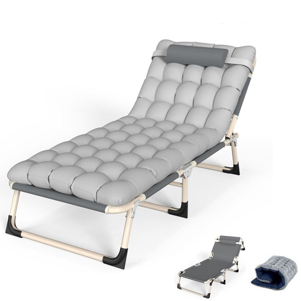 Heavy Duty Folding Camp Bed with Mattress