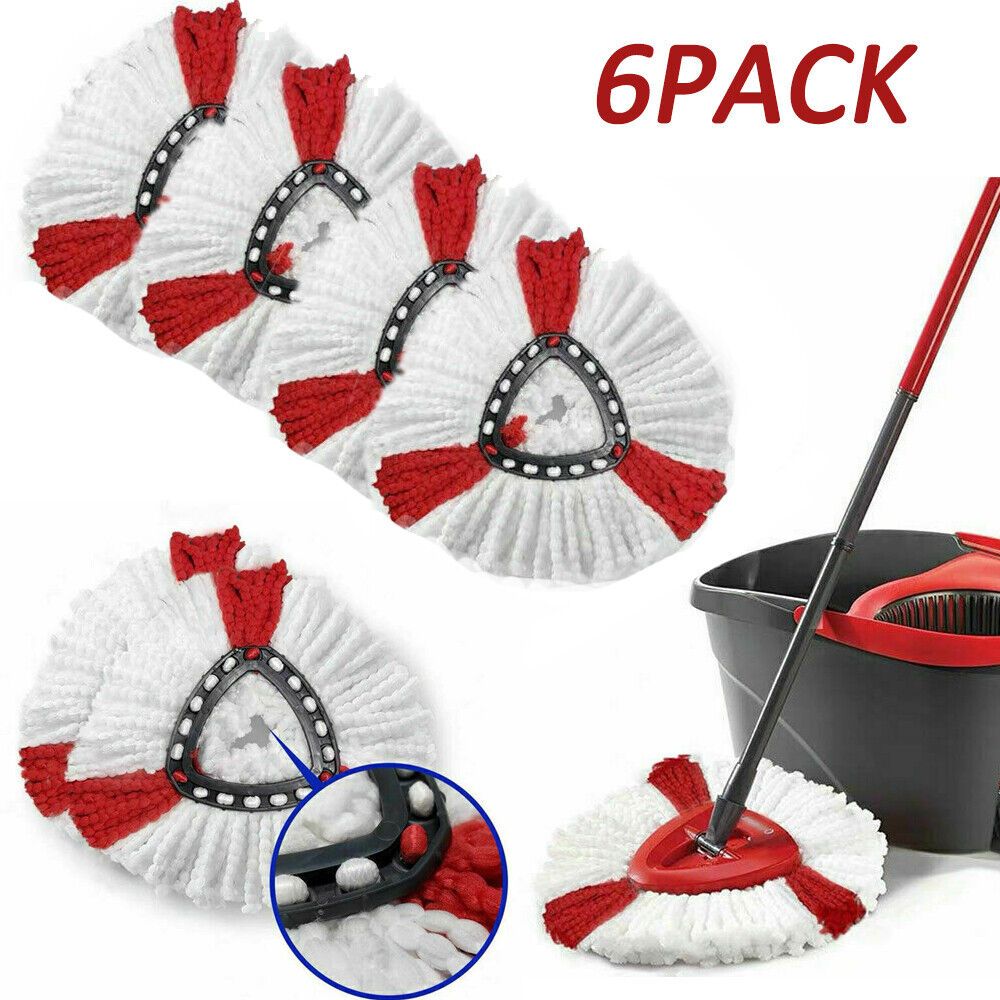 6PC Microfibre Mop Refill Heads (Vileda Compatible)
