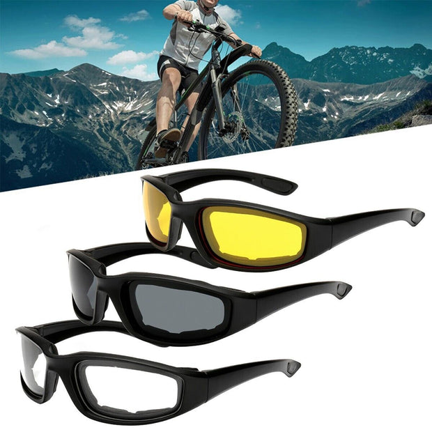 3 Pairs Wind-Resistant Motorcycle Riding Glasses
