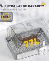 Open-Top Cat Litter Box - Deep Sides - Image 5