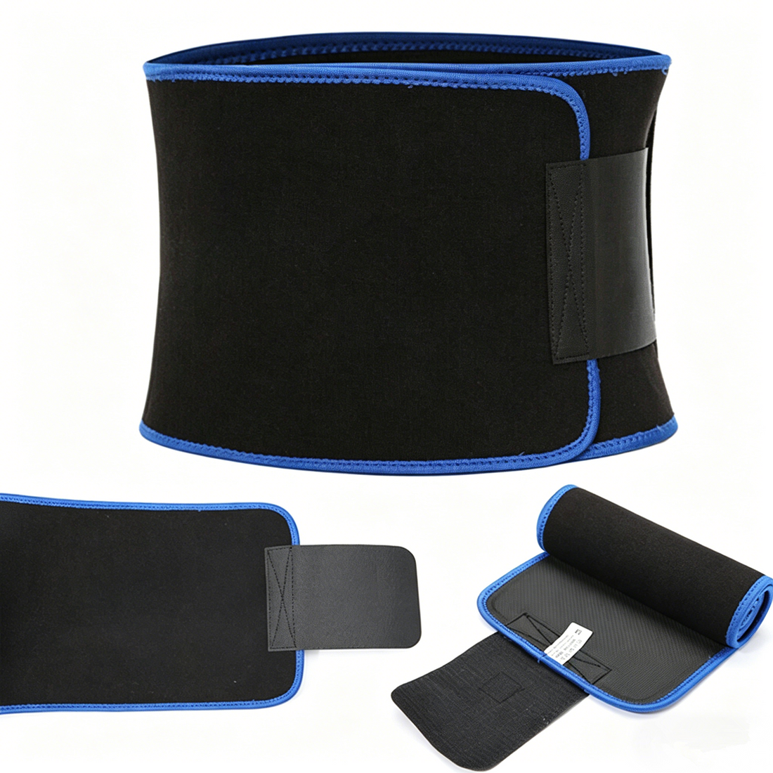 Waist Trimmer Belt with Phone Pocket - Blue/Black